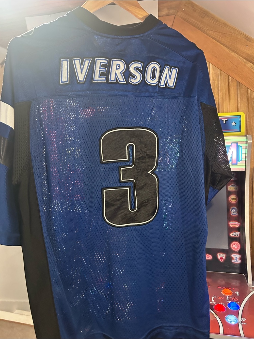 Reebok Allen Iverson Limited Edition Men’s Blue Football Jersey